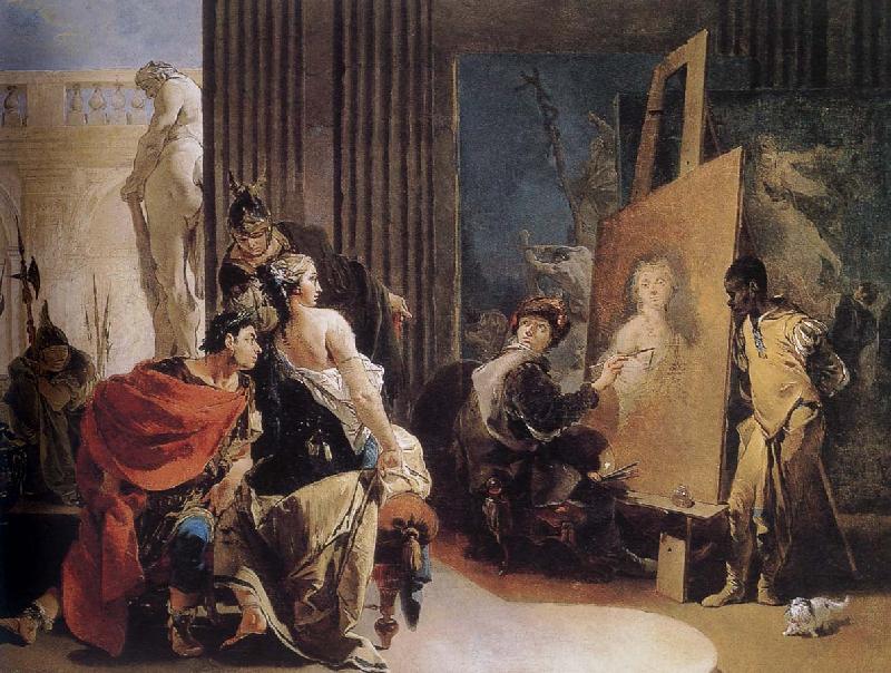 Giovanni Battista Tiepolo Alexander in the studio oil painting picture